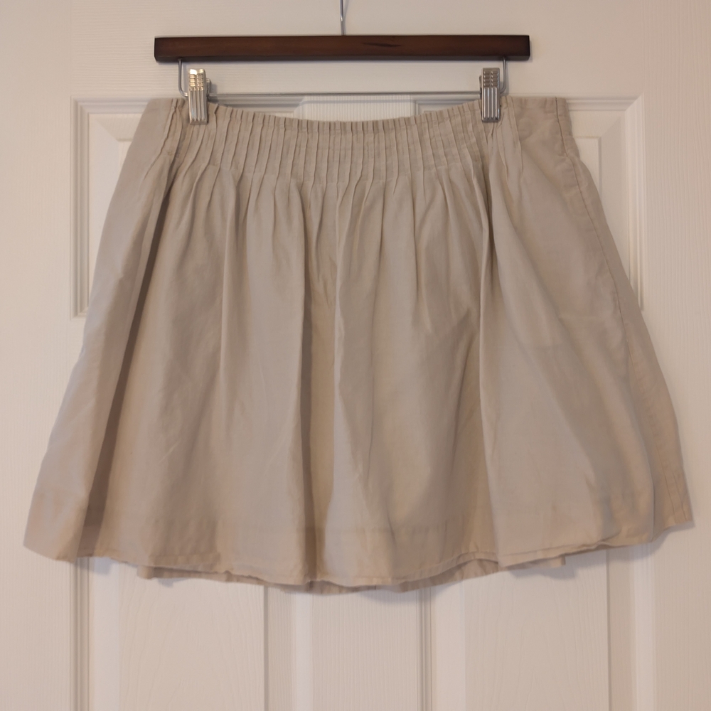 Banana Republic Cream Skater Skirt